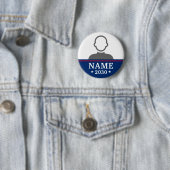 Badge Rond 5 Cm Nom du candidat photo de campagne électorale (En situation)