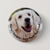 Badge Rond 5 Cm Nom du chien sentimental mignon Cheeky Photo Citat (Devant)