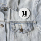 Badge Rond 5 Cm Nom du monogramme simple (En situation)