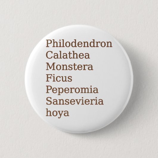 Badge Rond 5 Cm Nom du plante (Devant)