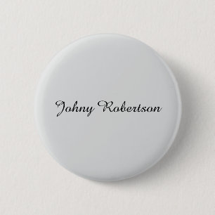 Badge Rond 5 Cm Nom manuscrit élégant professionnel moderne