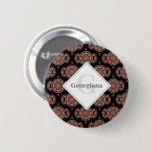 Badge Rond 5 Cm Nom personnalisé Retro Safari Sunset Bohemian Mand (Devant & derrière)
