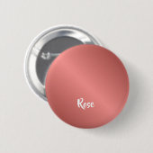 Badge Rond 5 Cm Nom personnalisé rose or (Devant & derrière)