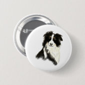 Badge Rond 5 Cm Nom personnalisé texte Bordure Collie chien animal (Devant & derrière)