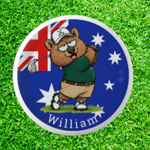 Badge Rond 5 Cm Nom personnalisé Wombat