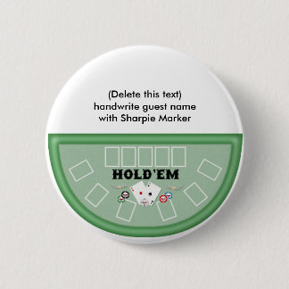 Badge Rond 5 Cm Nom Pin Faveurs pour CASINO Night Birthday Party