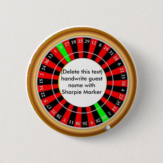 Badge Rond 5 Cm Nom Pin Roulette Faveurs pour la fête de nuit CASI (Devant)