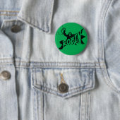 Badge Rond 5 Cm Nom Pinceau Encre Robin (En situation)