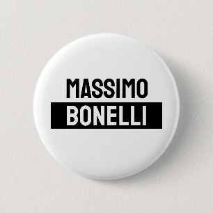 Badge Rond 5 Cm Nom propre minimaliste moderne simple noir blanc