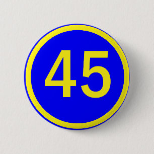 Badge Rond 5 Cm nombre, 45, en cercle