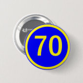 Badge Rond 5 Cm nombre, 70, en cercle (Devant & derrière)