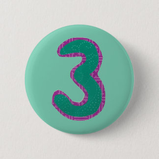 Badge Rond 5 Cm Nombre à trois boutons