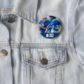 Badge Rond 5 Cm Nombre fait sur commande de photo de joueur de (En situation)
