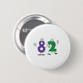 Badge Rond 5 Cm Nombre heureux 82 (Devant & derrière)