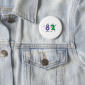Badge Rond 5 Cm Nombre heureux 82 (En situation)