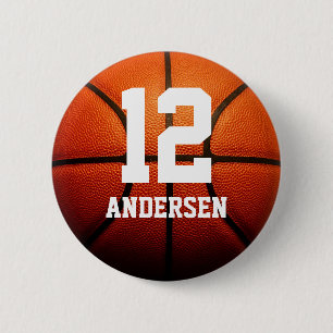 Badge Rond 5 Cm Nombres faits sur commande de basket-ball