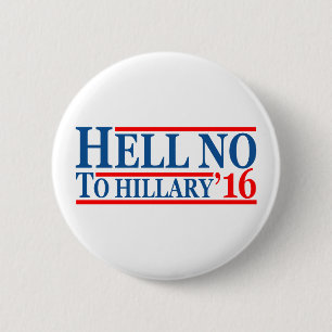 Badge Rond 5 Cm Non à Hillary '16
