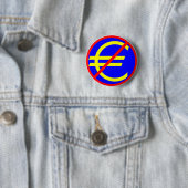 Badge Rond 5 Cm Non à l'euro (En situation)
