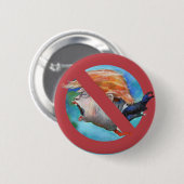 Badge Rond 5 Cm Non à TRUMP -Le chargeur inférieur (Devant & derrière)