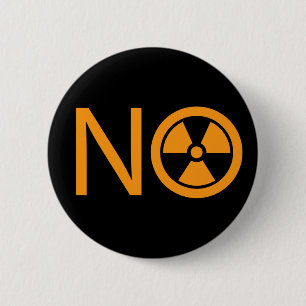 Badge Rond 5 Cm Non au rayonnement et à l'énergie nucléaire