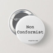 Badge Rond 5 Cm Non-conformiste (Devant & derrière)