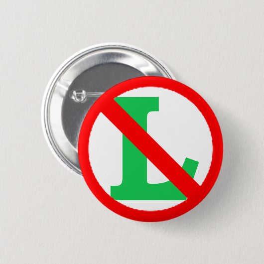 Badge Rond 5 Cm Non L (Devant & derrière)