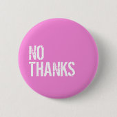 Badge Rond 5 Cm Non merci - (Devant)