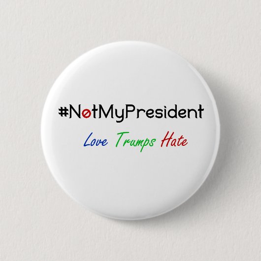 Badge Rond 5 Cm Non mon Président Never Trump Button (Devant)