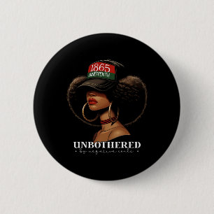 Badge Rond 5 Cm Non Préoccupé Par Les Âmes Négatives Afro Black Gi