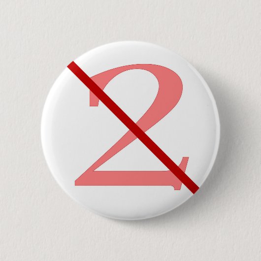 Badge Rond 5 Cm NON sur le bouton de la question 2 (Devant)