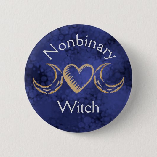 Badge Rond 5 Cm Nonbinary Witch 2 Inch Round Button (Devant)