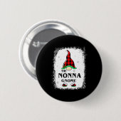 Badge Rond 5 Cm Nonna Gnome Buffalo Plaid Matching Family Xmas Paj (Devant & derrière)