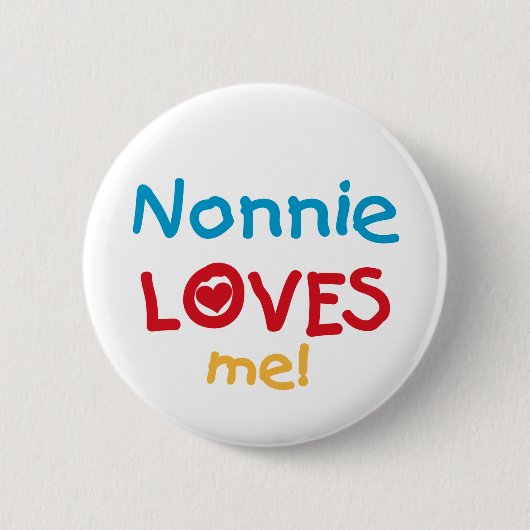 Badge Rond 5 Cm Nonnie aime moi t-shirts et cadeaux (Devant)