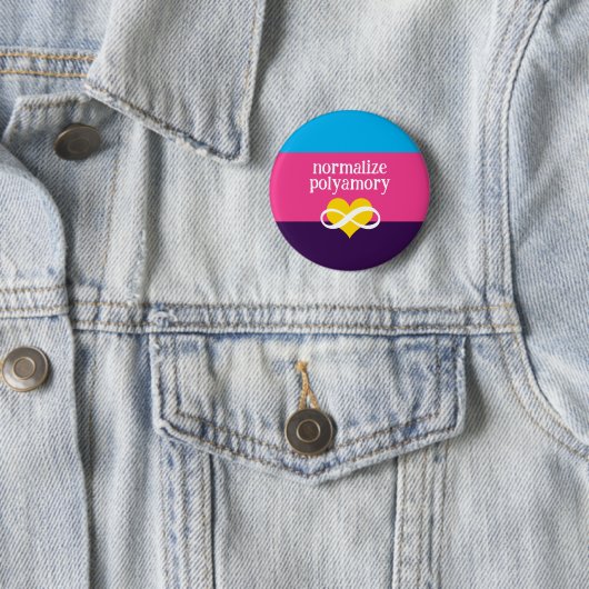 Badge Rond 5 Cm normaliser polyamory (En situation)