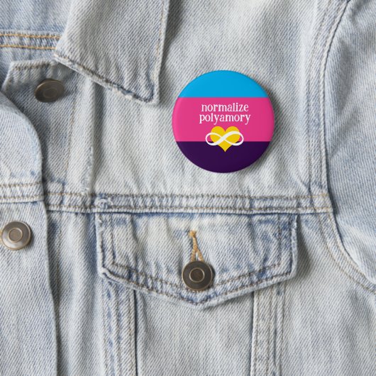 Badge Rond 5 Cm normaliser polyamory (En situation)