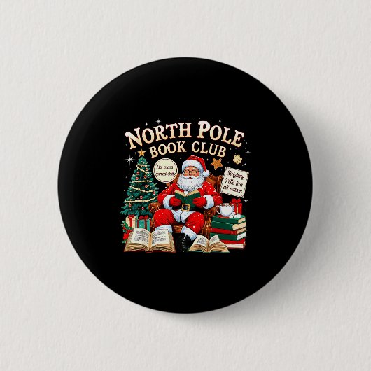 Badge Rond 5 Cm North Le Book Club Cozy Christmas Reading Gift  (Devant)