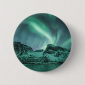 Badge Rond 5 Cm Northern Lights Nature Photo (Devant)