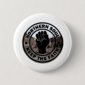Badge Rond 5 Cm northern soul chrome and black (Devant)