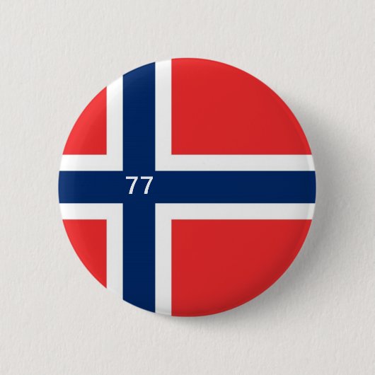 BADGE ROND 5 CM NORVÈGE 77 (Devant)