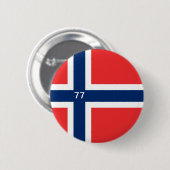 BADGE ROND 5 CM NORVÈGE 77 (Devant & derrière)