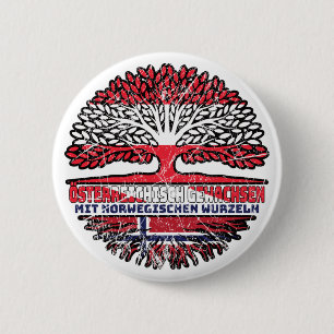Badge Rond 5 Cm norvège Autriche Arbre