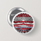 Badge Rond 5 Cm norvège Autriche Arbre (Devant & derrière)