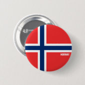 Badge Rond 5 Cm Norvège Drapeau charmant patriotique (Devant & derrière)