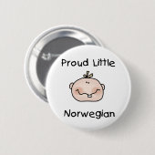 Badge Rond 5 Cm Norvégien fier de garçon petit (Devant & derrière)