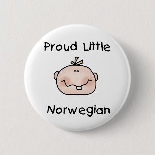 Badge Rond 5 Cm Norvégien fier de garçon petit
