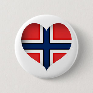 Badge Rond 5 Cm Norway Flag