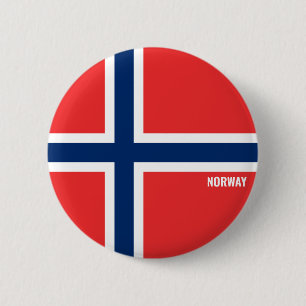 Badge Rond 5 Cm Norway Flag Charming Patriotic