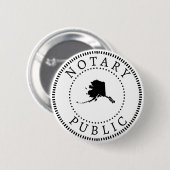 Badge Rond 5 Cm Notaire de l'Alaska (Devant & derrière)