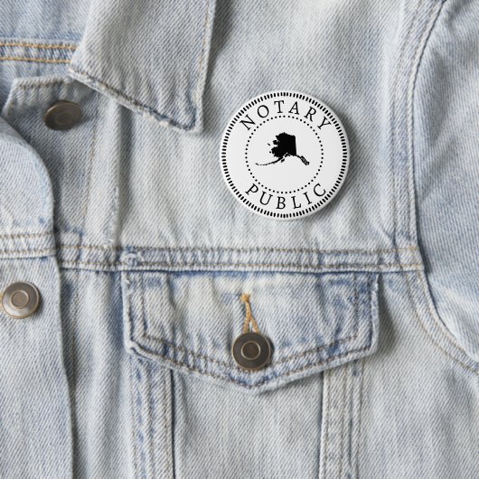 Badge Rond 5 Cm Notaire de l'Alaska (En situation)