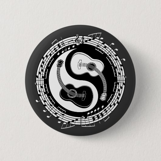 Badge Rond 5 Cm Notation de Yin Guit (Devant)